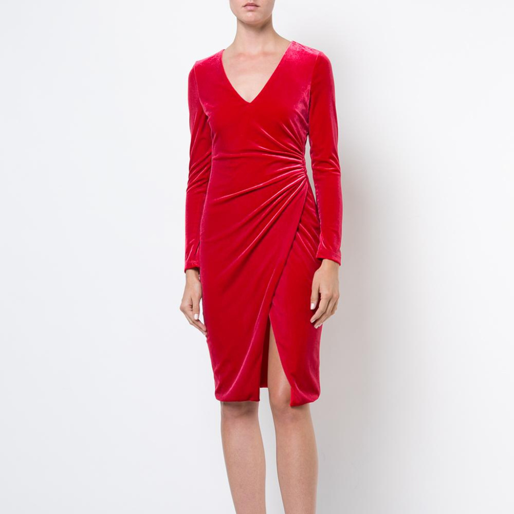 BLACK HALO Miramar Velvet Sheath Dress 6